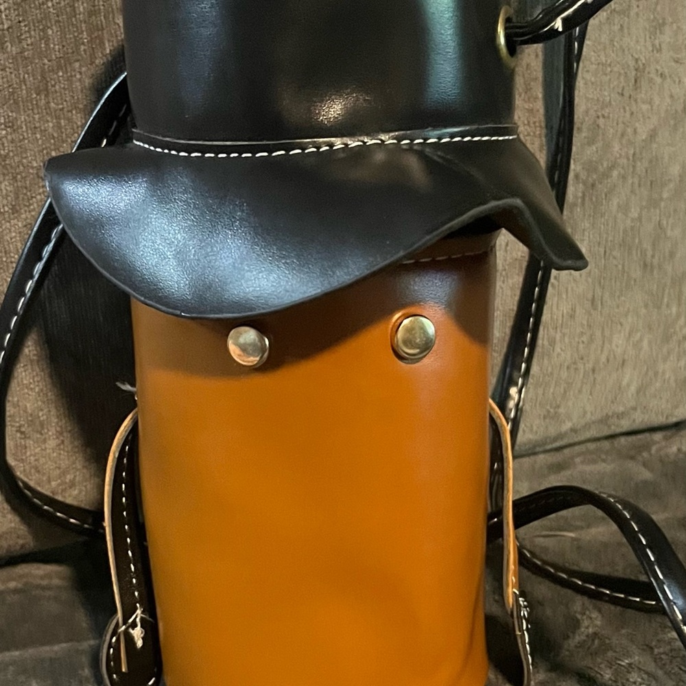 Stylish Black and Tan Crossbody Bag